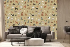 Fototapeta: Abstrakcyjne małe i duże psy