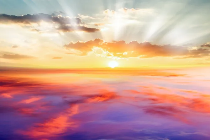 Fototapeta: Abstrakcyjne niebo z promieniami słonecznymi