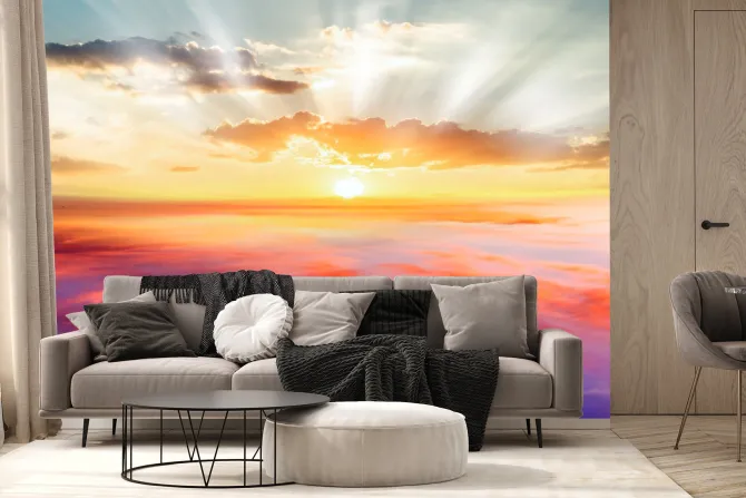 Fototapeta: Abstrakcyjne niebo z promieniami słonecznymi