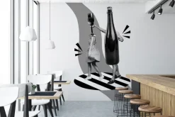 Fototapeta: Abstrakcyjne przedstawienie kieliszka i wina