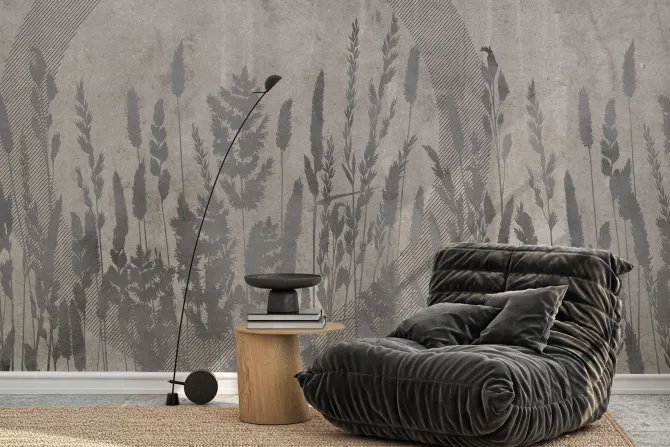 Fototapeta: Abstrakcyjne przedstawienie łąki na ścianie