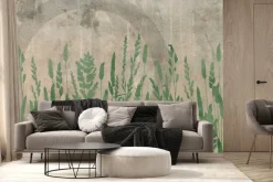 Fototapeta: Abstrakcyjne przedstawienie łąki na ścianie