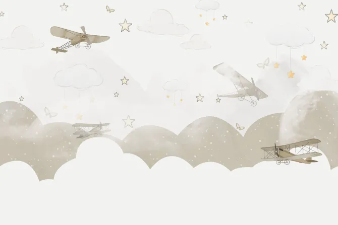 Fototapeta: Abstrakcyjne samoloty w chmurach