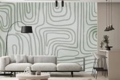 Fototapeta: Abstrakcyjne tło zielone linie geometryczny wzór