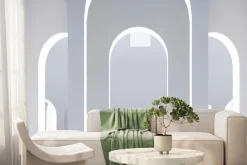 Fototapeta: Abstrakcyjne łuki w kolorach szarości