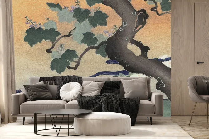 Fototapeta: Abstrakcyjny japoński krajobraz roślinny