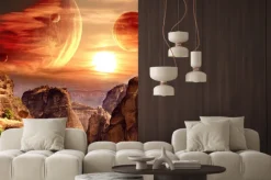 Fototapeta: Abstrakcyjny kosmiczny krajobraz planety