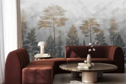 Fototapeta: Abstrakcyjny krajobraz park we mgle