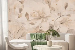 Fototapeta: Abstrakcyjny kwiat w beżowych kolorach