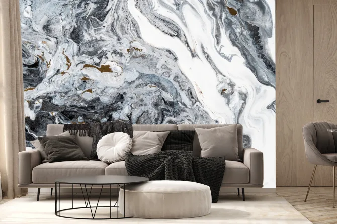 Fototapeta: Abstrakcyjny marmur w szarości