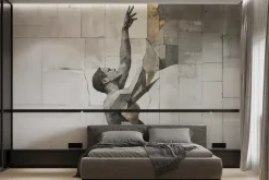 Fototapeta: Abstrakcyjny mural mężczyzny