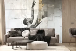 Fototapeta: Abstrakcyjny mural mężczyzny