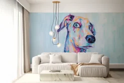 Fototapeta: Abstrakcyjny portret psa w stylu malunku farbą