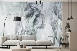 Fototapeta: Abstrakcyjny portret konia na betonowej ścianie