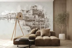 Fototapeta: Abstrakcyjny rysunek krajobrazu wenecji