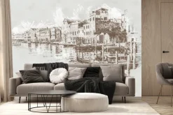 Fototapeta: Abstrakcyjny rysunek krajobrazu wenecji