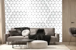 Fototapeta: Abstrakcyjny wzór geometryczny biało szary