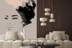 Fototapeta: African american illustration for fashion banner. trendy woman