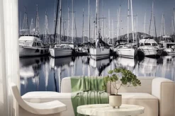 Fototapeta: Żaglowiec port w godzinach wieczornych