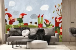 Fototapeta: Akryl ilustracją słodkie dzieci - taniec karły w fa