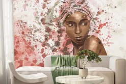 Fototapeta: Akwarela afrykańskiej kobiety