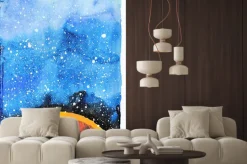 Fototapeta: Akwarela galaxy ilustracji. planeta mars.