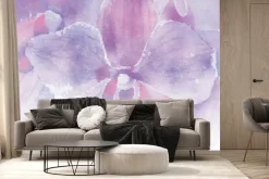 Fototapeta: Akwarela storczyka w kolorach różu i fioletu