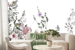 Fototapeta: Akwarela wiosenne kwiaty wielokolorowe