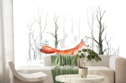 Fototapeta: Akwarelowa ilustracja małego liska