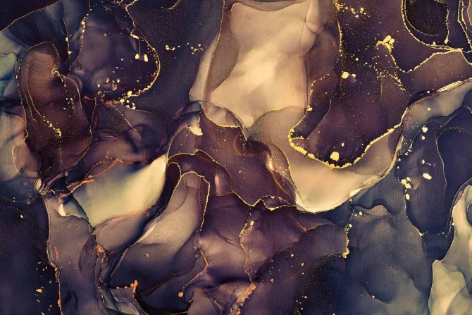 Fototapeta: Akwarelowe abstrakcyjne tło ze złotymi zdobieniami