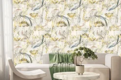 Fototapeta: Akwarelowe dzikie kwiaty i dmuchawce w naturalnym roślinnym motywie