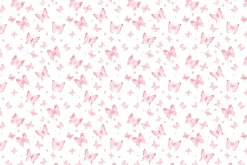 Fototapeta: Akwarelowe motyle i kropki na białym tle delikatny dziecięcy