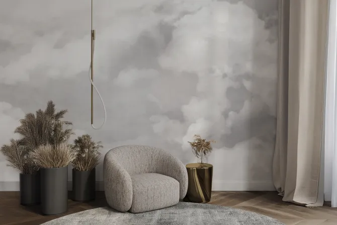 Fototapeta: Akwarelowe niebo z chmurami