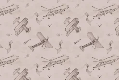 Fototapeta: Akwarelowe niebo z lecącymi samolotami