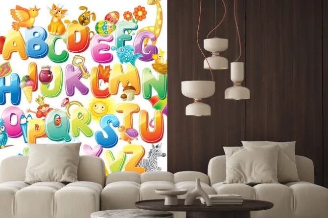 Fototapeta: Alfabet dla dzieci z obrazkami