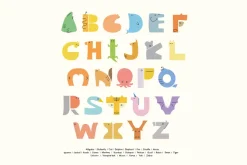 Fototapeta: Alfabet w kształcie zwierzątek dziecięcy wzór