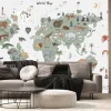 Fototapeta: Animals world map vector illustration.