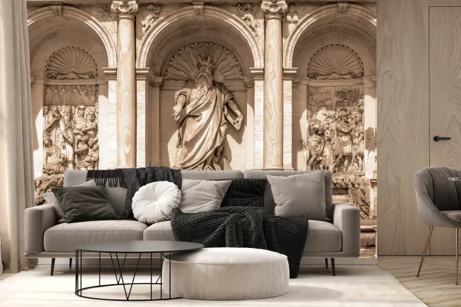 Fototapeta: Architektura z fontanną w rzymie