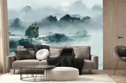Fototapeta: Artistic conception landscape painting chinese style background