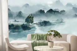Fototapeta: Artistic conception landscape painting chinese style background