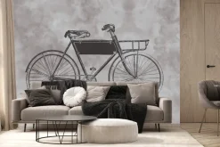 Fototapeta: Artystyczna ilustracja starego roweru w stylu retro