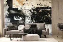 Fototapeta: Artystyczny mural z twarzą kobiety