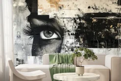 Fototapeta: Artystyczny mural z twarzą kobiety