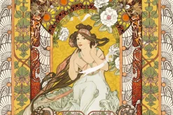 Fototapeta: Artystyczny wizerunek portret kobiety inspirowany alfonsem muchą