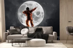 Fototapeta: Astronauta na tle księżyca