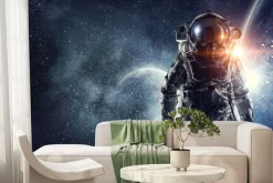 Fototapeta: Astronauta w gwieździstym kosmosie