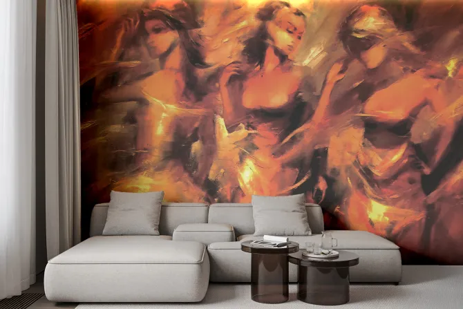 Fototapeta: Atrakcyjne kobiety w czerwieni