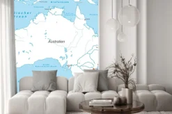 Fototapeta: Australia w weiss (beschriftet) - vektor