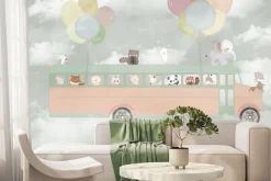 Fototapeta: Autobus dla zwierząt wśród chmur