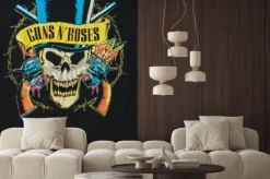 Fototapeta: Aveiro, portugalia - 20 lipca 2016: ilustracje t-shirt guns n